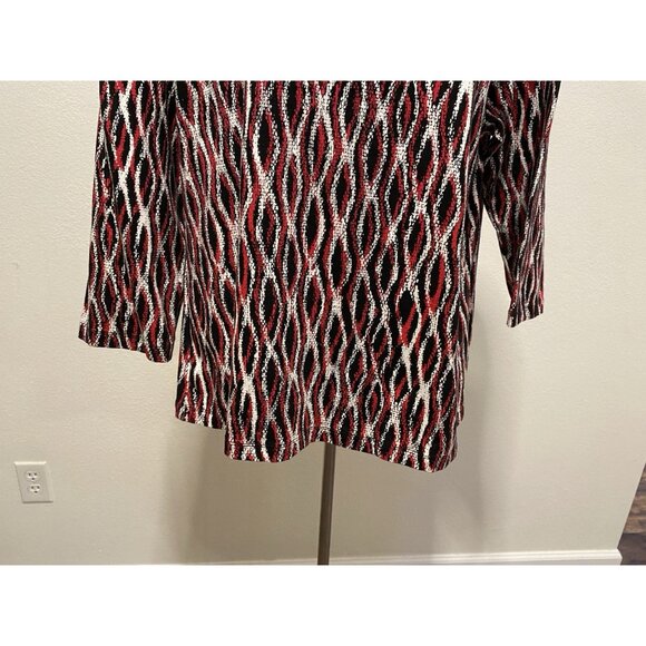 Ruby Rd. Favorites Top Size XL  Pullover 3/4 Sleeve Multicolor Print Blouse - Picture 3 of 8